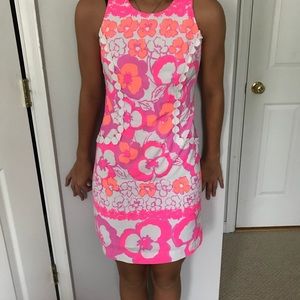 Lily Pulitzer Pink and Orange Flower Dress